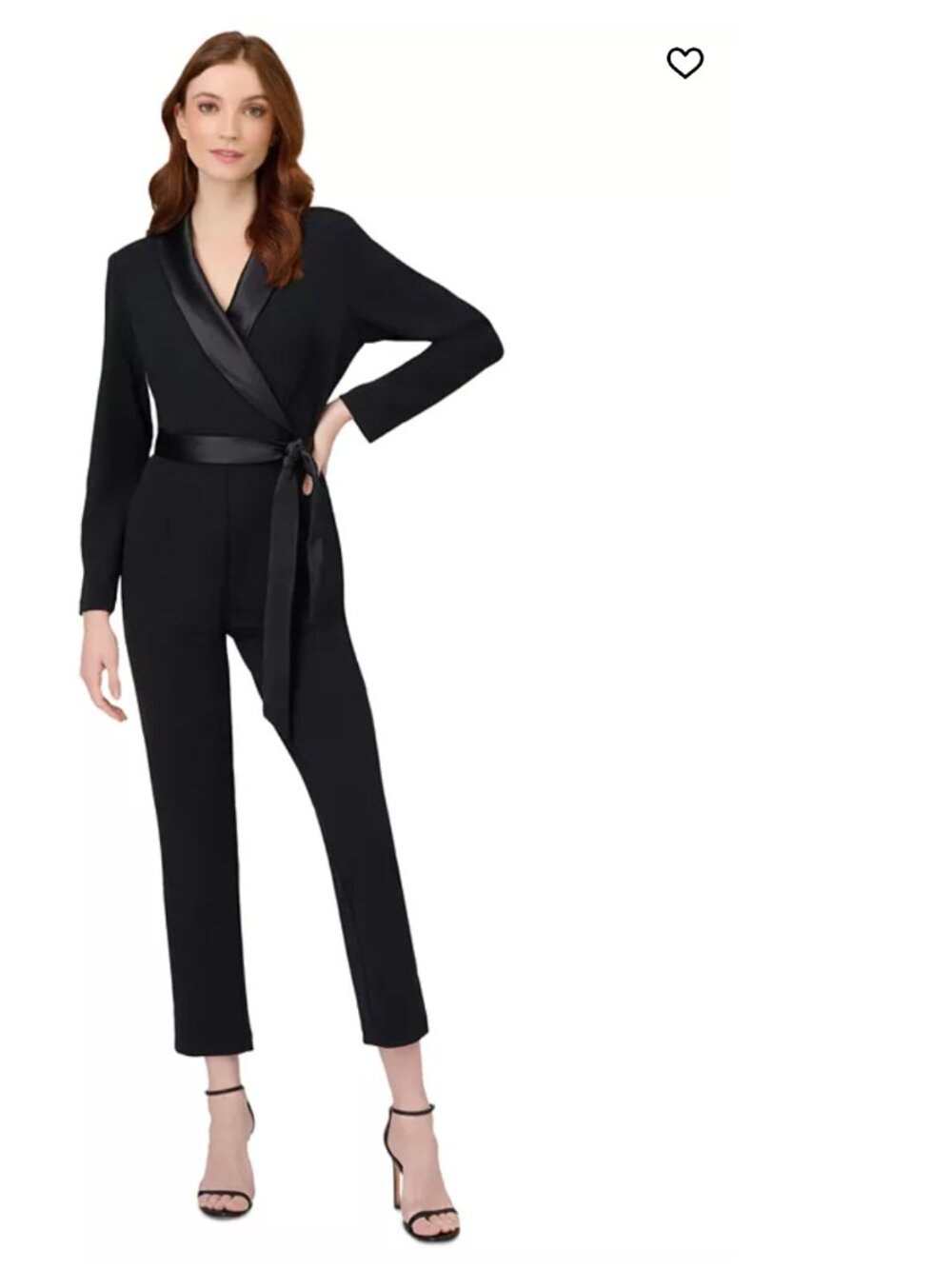 Adrianna Papell Tuxedo Jumpsuit New